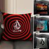 V-Volcom Logo Cushion Cover Natural Linen Organic Fabric Double-Sided Printing Sofa Home Decor Gift Pillow Case
