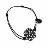 Les Trésors De Lily [G8744] - Black 'Camélia' Designer Bracelet