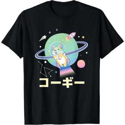 Astronaut Corgi Space Space Japanese Corgis T-Shirt