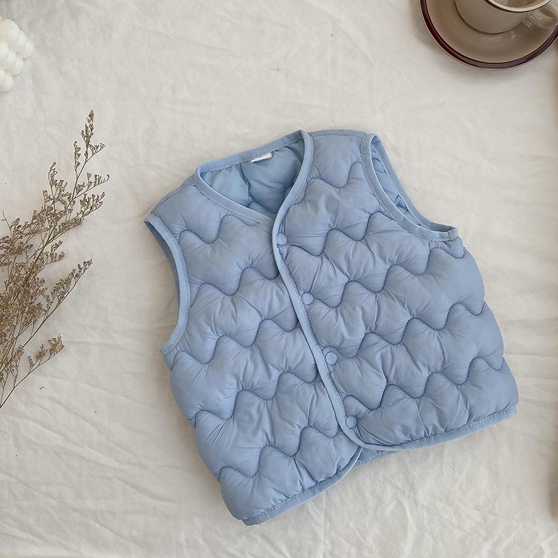 Children's Down Cotton Vest Baby Autumn and Winter New Vest Boys and Girls Vest Middle and Small Children Spring and Autumn