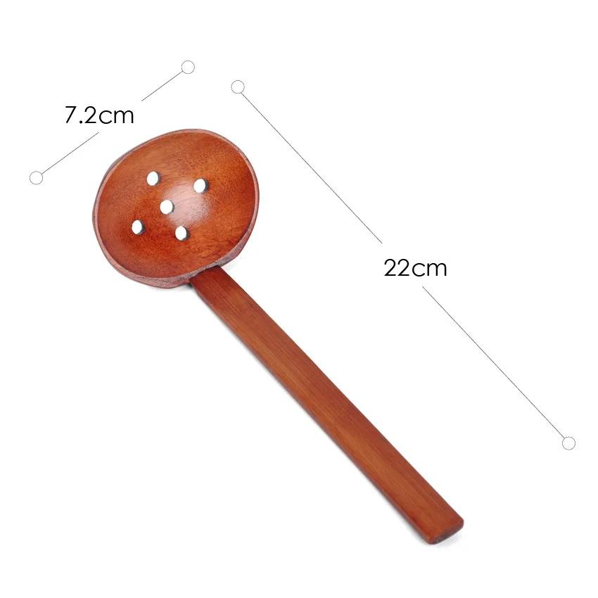 Japanese Ajisen Ramen Spoon Restaurant Nanmu Wooden Turtle Shell Spoon Hot Pot Spicy Spoon Household Tableware