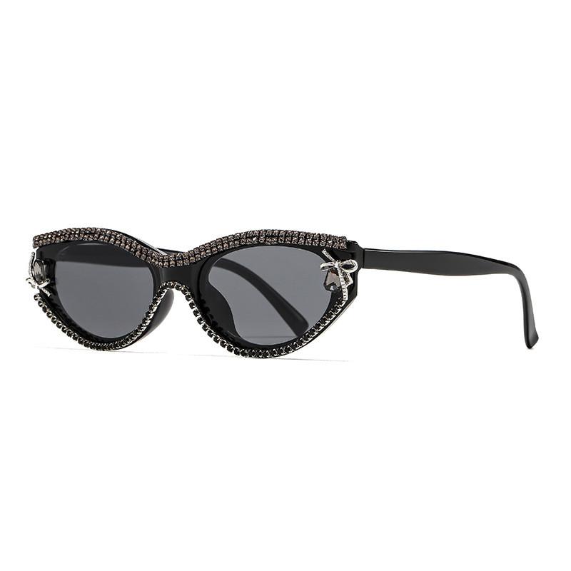 

Elegant Cat Eye Glasses For Women With Full Frame Design Uv Protection For Outdoor Activities Bright Black Grey