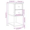 VidaXL Table de chevet sonoma gris 32x42x70 cm bois d'ingénierie 826099