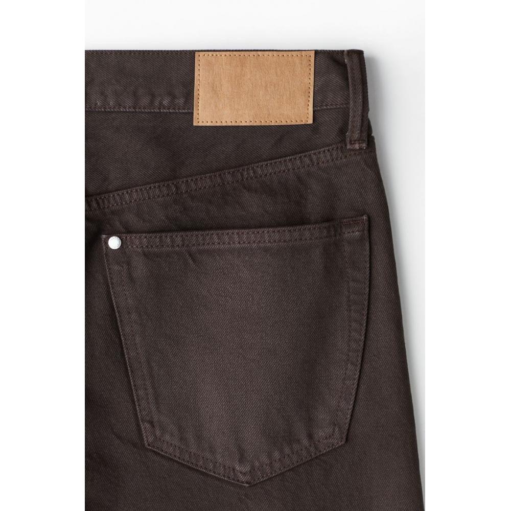 H M Relaxed Fit Jeans Dark Brown