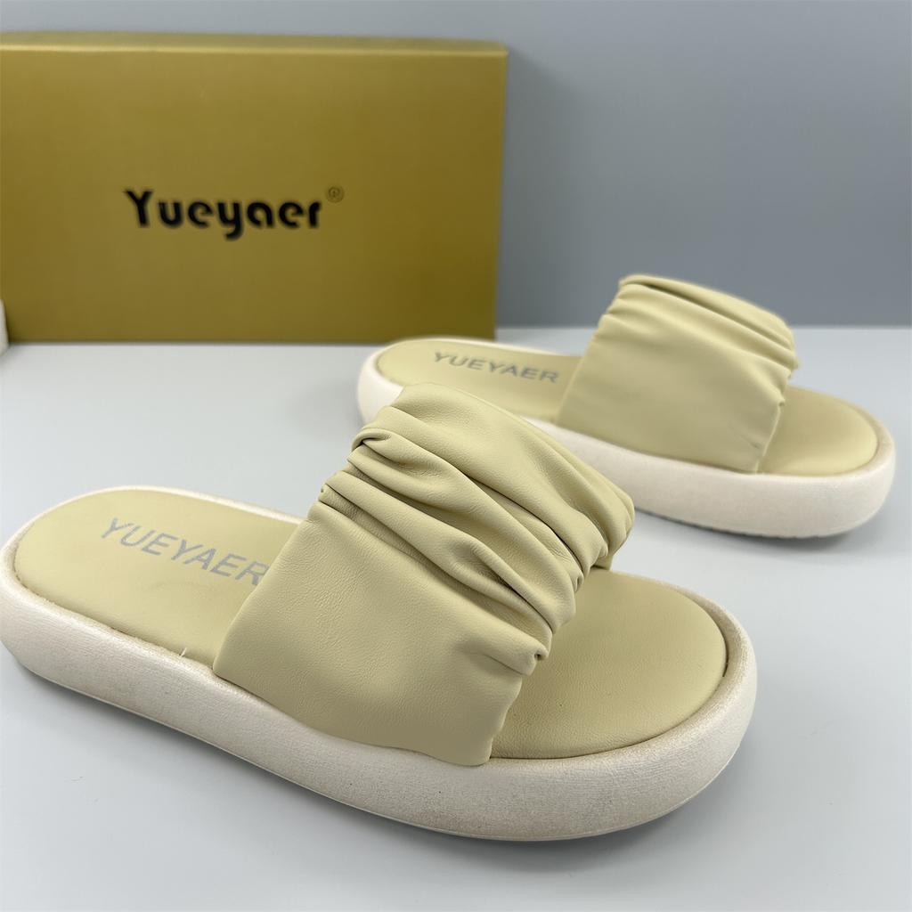 Fashion PU House Slippers Platform Women Luxury Shoes Pantofle Slides Designer 2025 Soft Fashion Shoes Woman 2025 Slippers Casual PU Pan