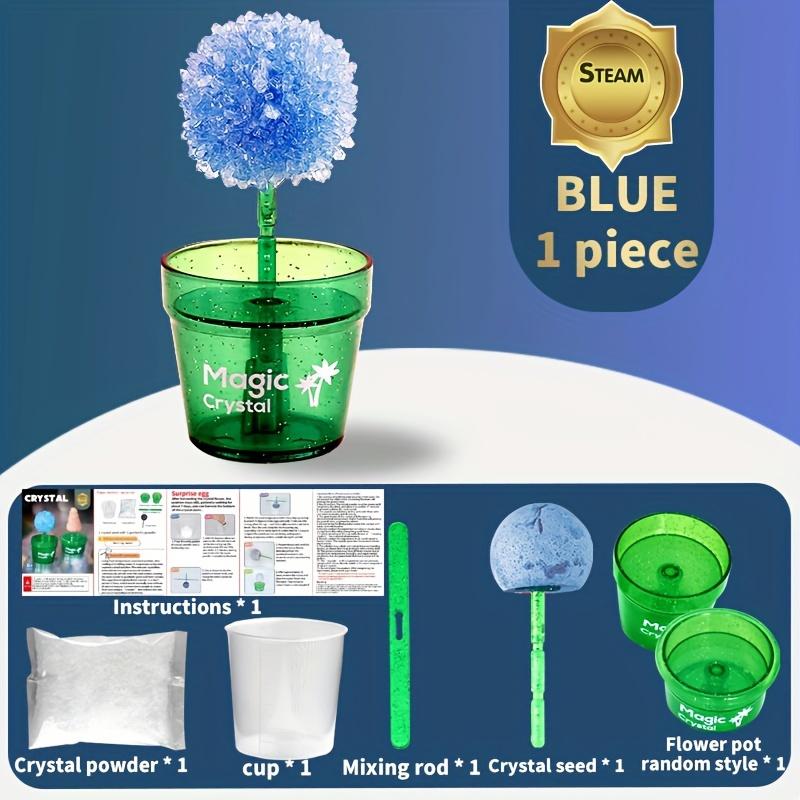 crystal flower experiment, DIY growable crystal flowers, create your own crystal flowers Science education experiment,