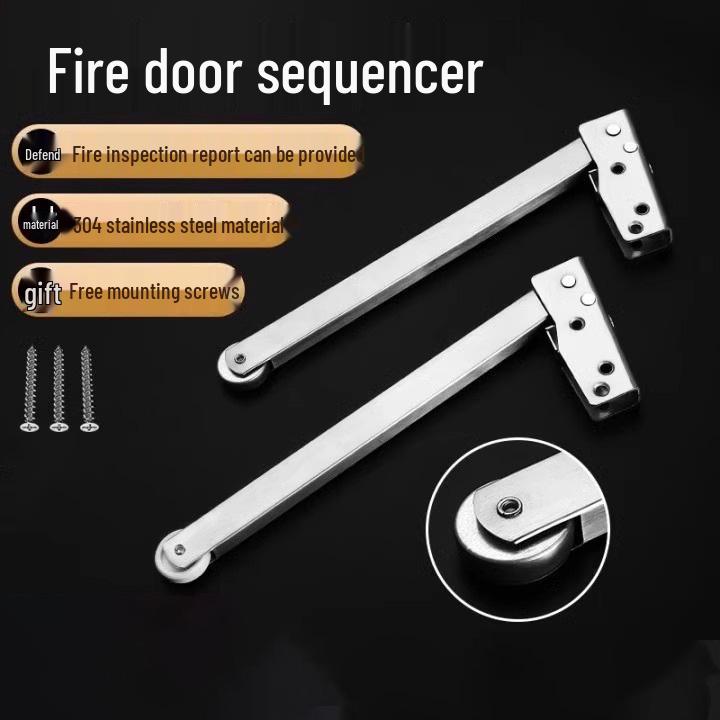 Stainless Steel Automatic Fire Door Sequencer and Closer with Spring Mechanism