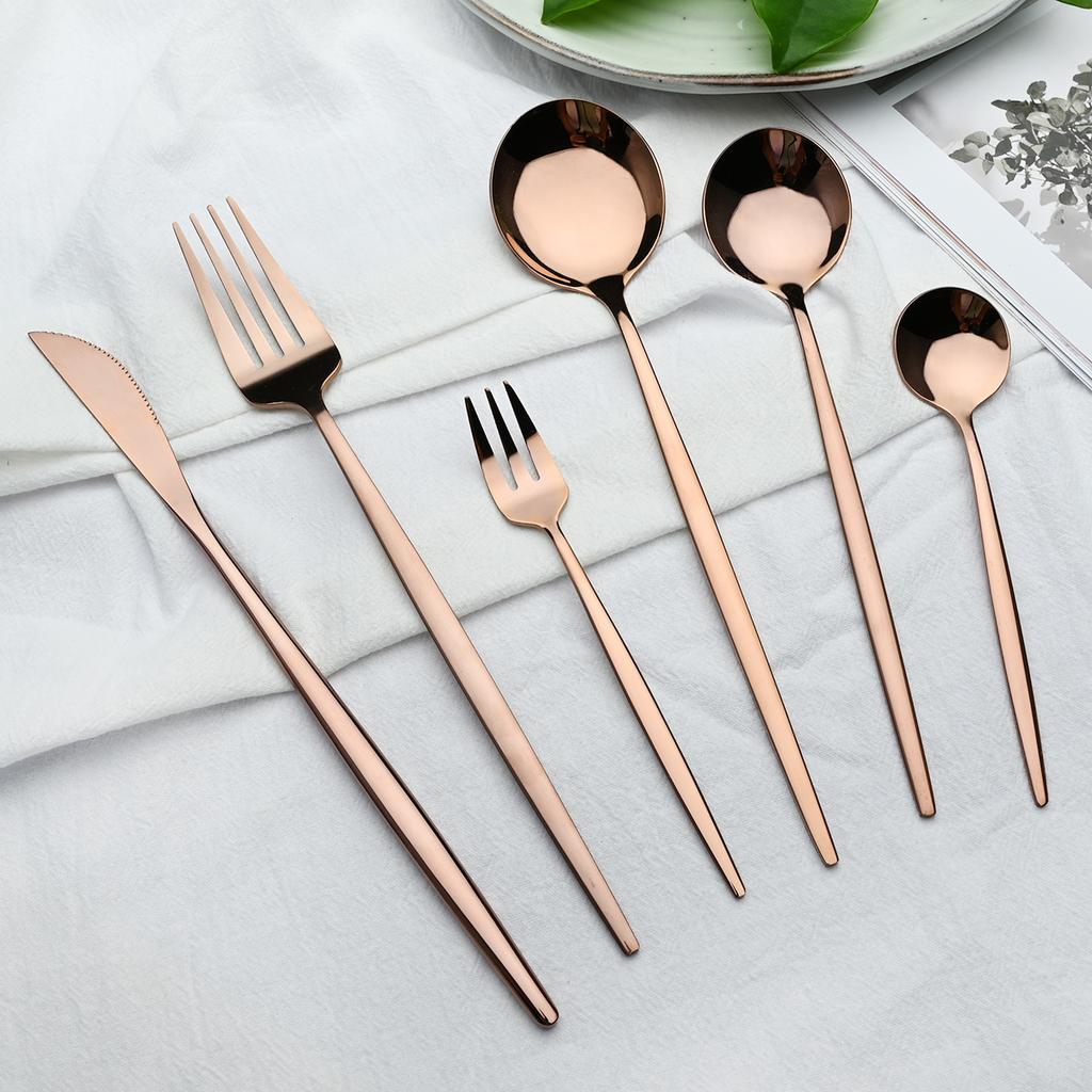 New 36Pcs Mint Gold Cutlery Set Western Silverware Stainless Steel Dinnerware Knife Fork Spoon Tableware Flatware Kitchen Wedding Accessories