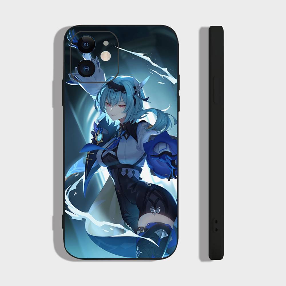 Eula Lawrence Genshin Impact Phone Case For IPhone 17 Air 16 15 14 13 Pro Max 11 12 Black Silicone Cover
