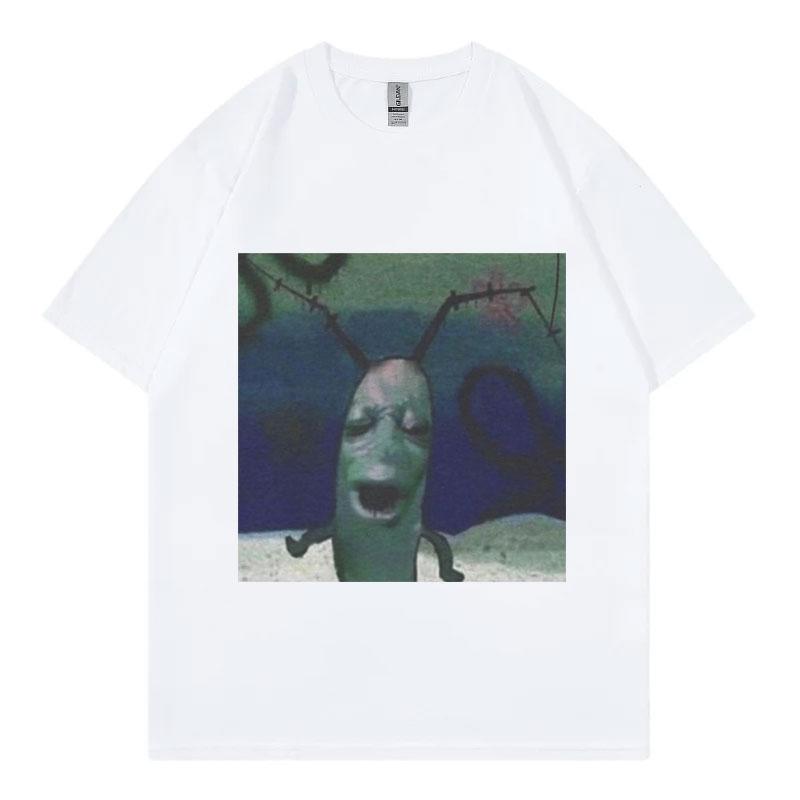 

Cursed Plankton Funny Meme T Shirts Gothic Fashion Tshirt Casual Short Sleeve Tshirts Unisex Streetwear 3XL