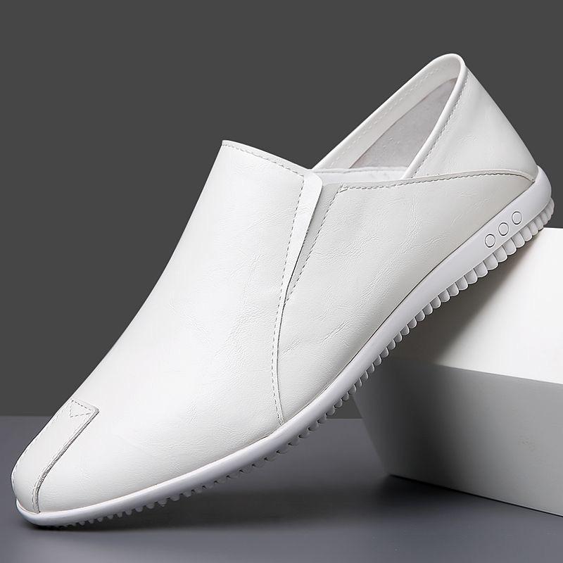 Men S Breathable Slip On Driver Shoes Soft Sole Business Casual Loafers Black