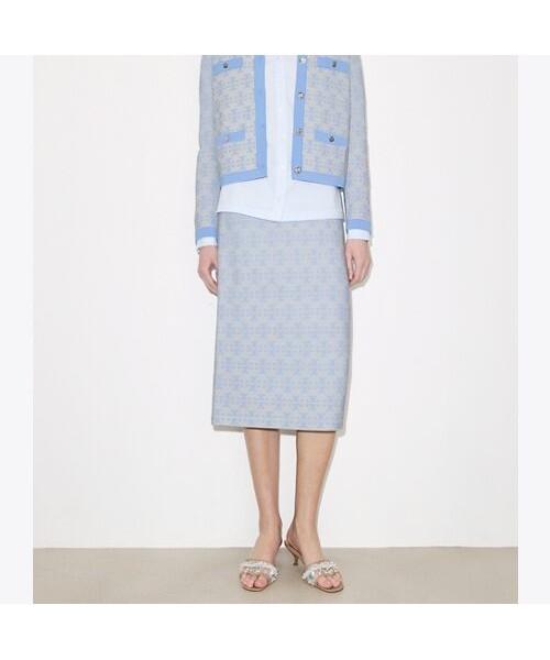 Tolibeochi Viscose Skirt - Vanilla / Blue