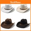 Classic Wool Felt Western Cowboy Hat With Wide Brim For Summer Outdoor Activities