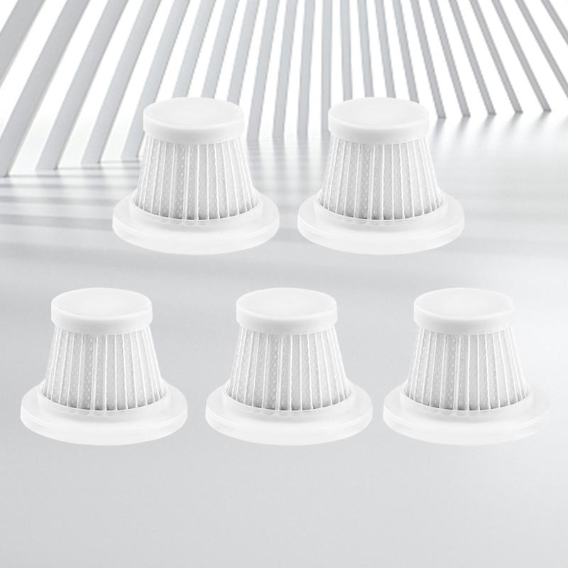5pcs Car Vacuum Cleaner Filter Easy Installation and Removal HEPA Car Vacuum Filter Portable Handheld Vacuum Cleaner Accessories