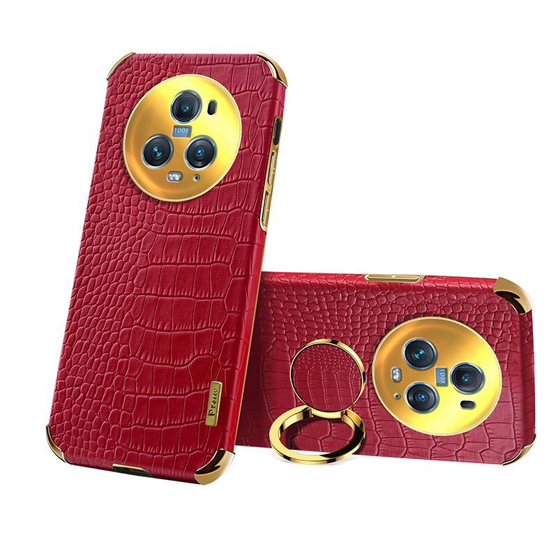 360°Rotating Metal Ring Car Holder Leather Shockproof Phone Cases For Huawei P30 P50 P40 Pro Lite Mate 20 30 40 50 60 Pro Cover