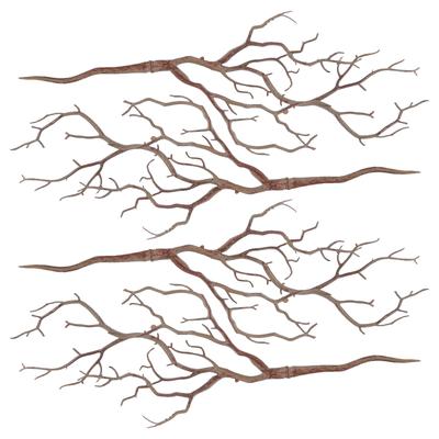 4Pcs Artificial Branch Decor Plastic Faux Curvy Antler Tree Branch 17.29 Inch Decorative Plant Twigs Wedding Table Festival
