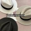 Unisex Panama Straw Hat: Adjustable Jazz Topper with Large Head Circumference, Sunshade, and UV Protection - Trendy All-Match Design.
