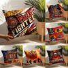 Firefighter Department Logo Rescue Soft Cute Pillow Case Linen Cushion Covers For Decorative