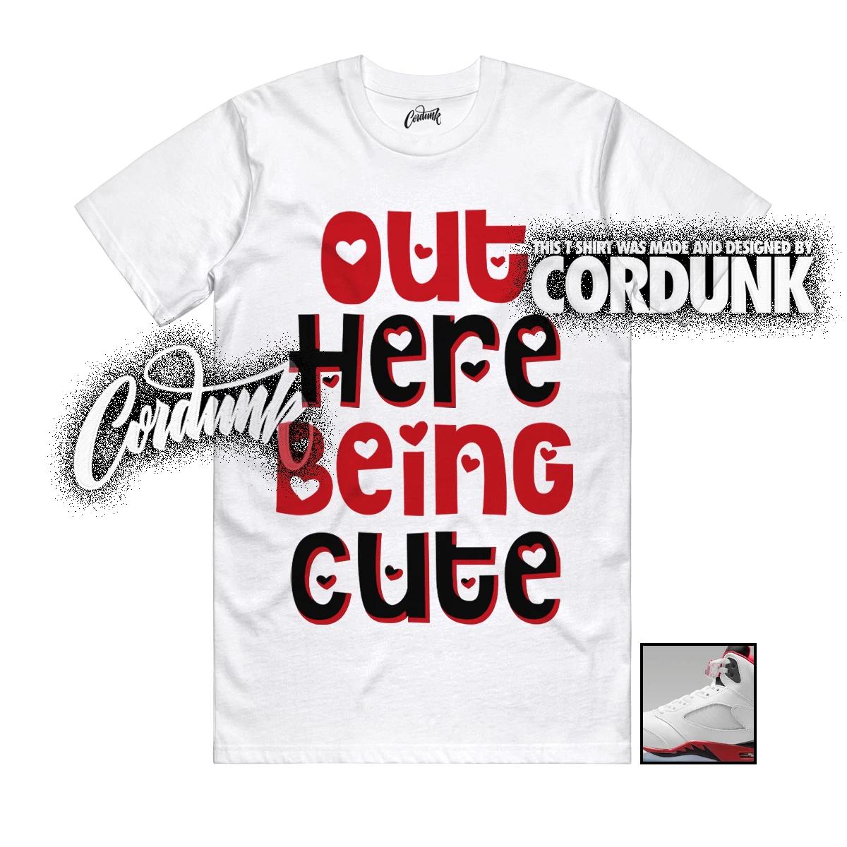 

5 Fire Red Black Tongue White Varsity University Bred T Shirt Match CUTE 2XL