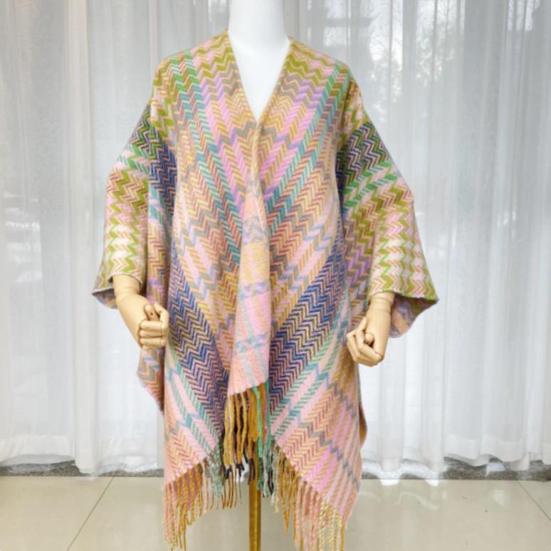 Colorful Tassel Ethnic Shawl: Versatile Yunnan Travel Wrap for Women