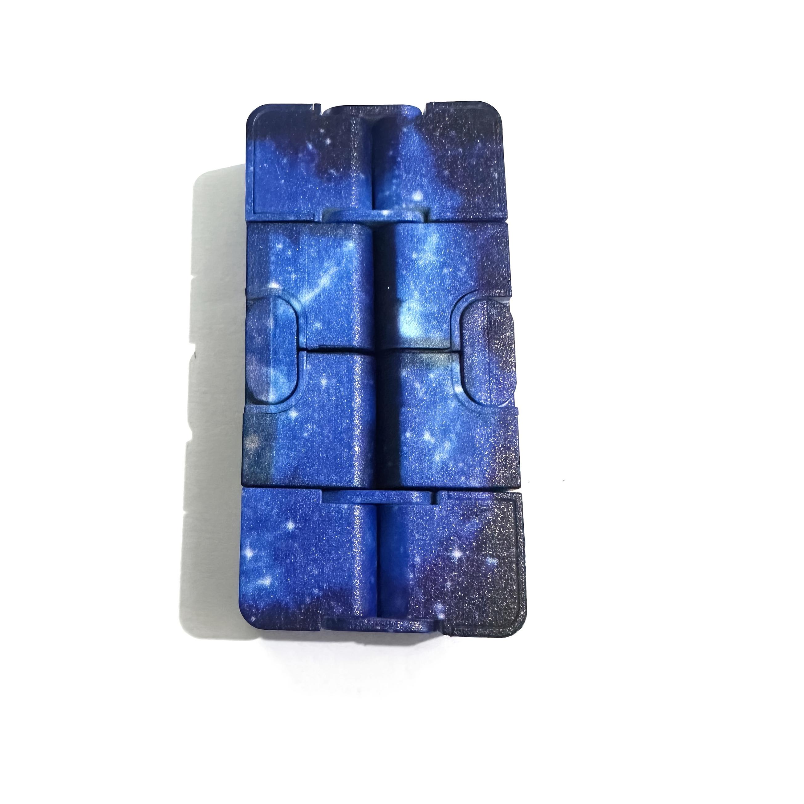 Speelgoedkubus voor Kinderen en Volwassenen, Stress- en Angstverlichting Coole Hand Mini Tijdverdrijf Speelgoed Oneindige Speelgoedkubus voor Add, (Melkweg Ruimte) blauw