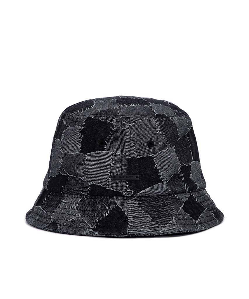 BLACKBLOND Vividi Patchwork Denim Bucket Hat (Black)