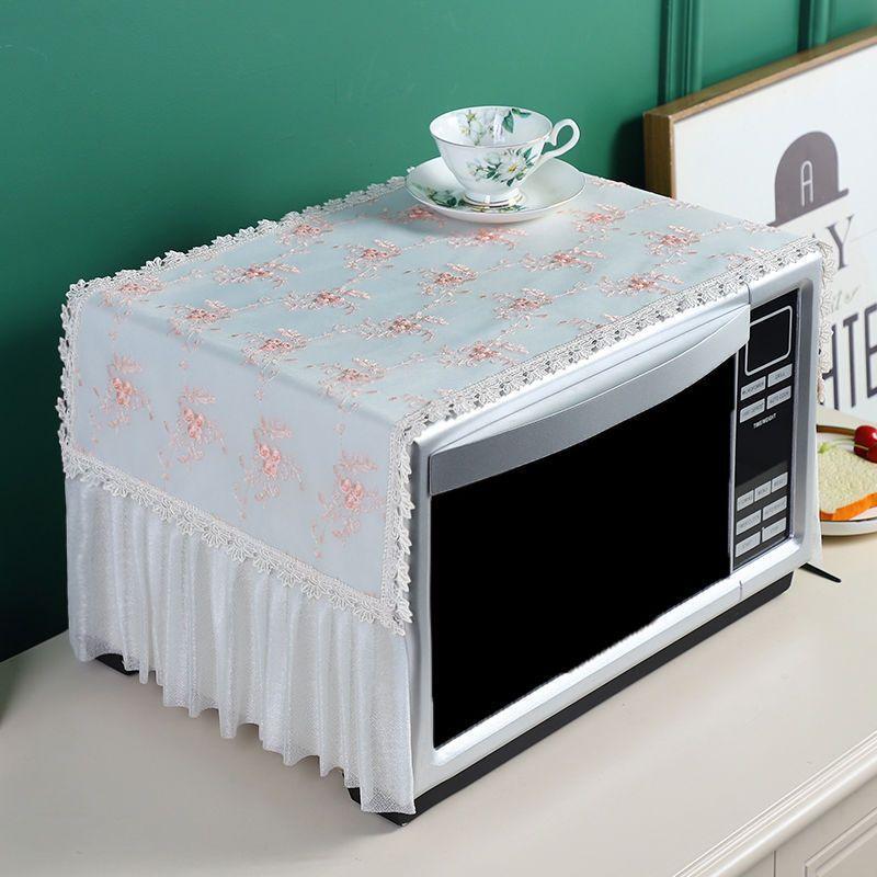 Microwave Oven Cover, Floral Pattern, Protective Dust-Proof Cloth, Essential Kitchen Tool, Color Subject to Picture
