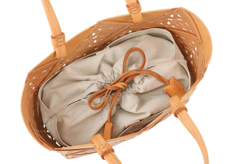 Einkaufstasche Echtes Leder Braun [Genten] Damen GE-43976-50