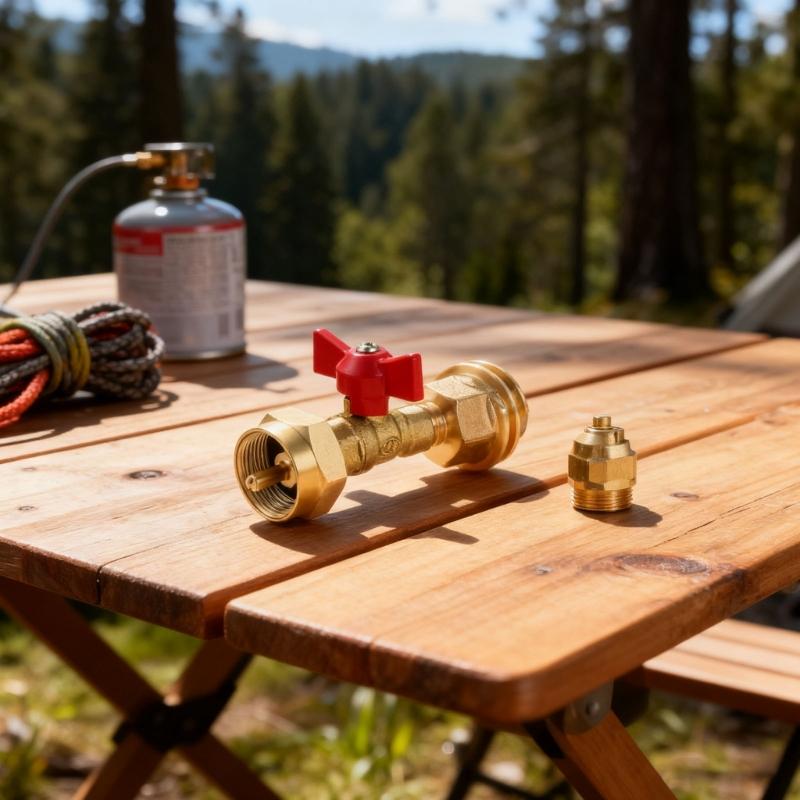 Quick Connect Adapter 1/4Inch Ball Valves Switches 20lb To 1lb Cylinders Converter for Camping Outdoor Cooking Equipment