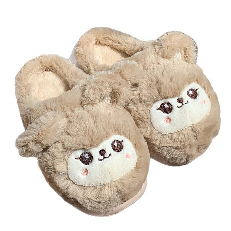 Cotton Slippers Autumn and Winter Indoor Home 2025 New Couple Cute Warm Fluffy Slippers