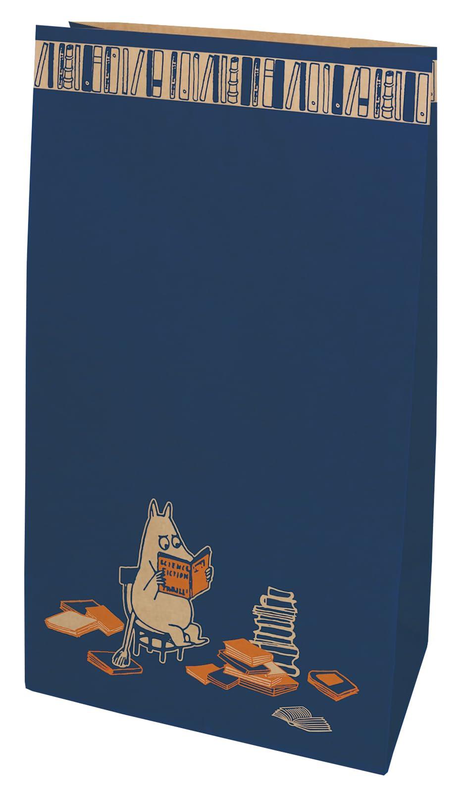 

Indigo Moomin Paper Wrapping Square Bottom Bottom Bag MP027 Bags, Bags, M, Book, Navy, 7-Pack,