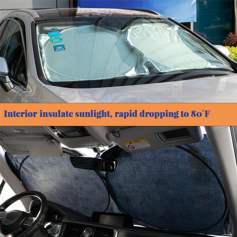 Car Windshield Sunshade Foldable Windscreen Sun Shade Cover UV Rays Block Window Shade Interior Accessories
