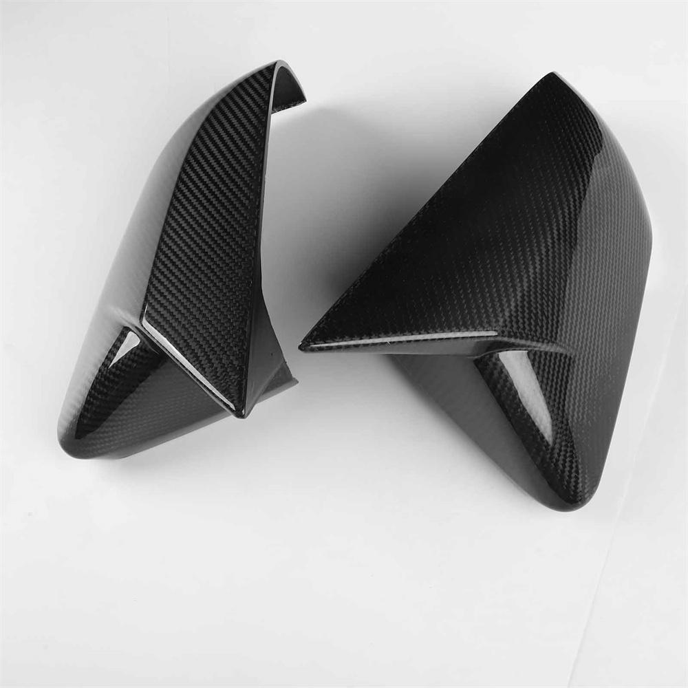 Carbon Fiber Side Mirror Cover Caps For Ford Mustang w/ LED Turn Signal 2015-17
