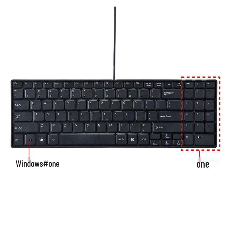 Sunyee SKB-E2UN USB Wired Membrane Keyboard with Numpad