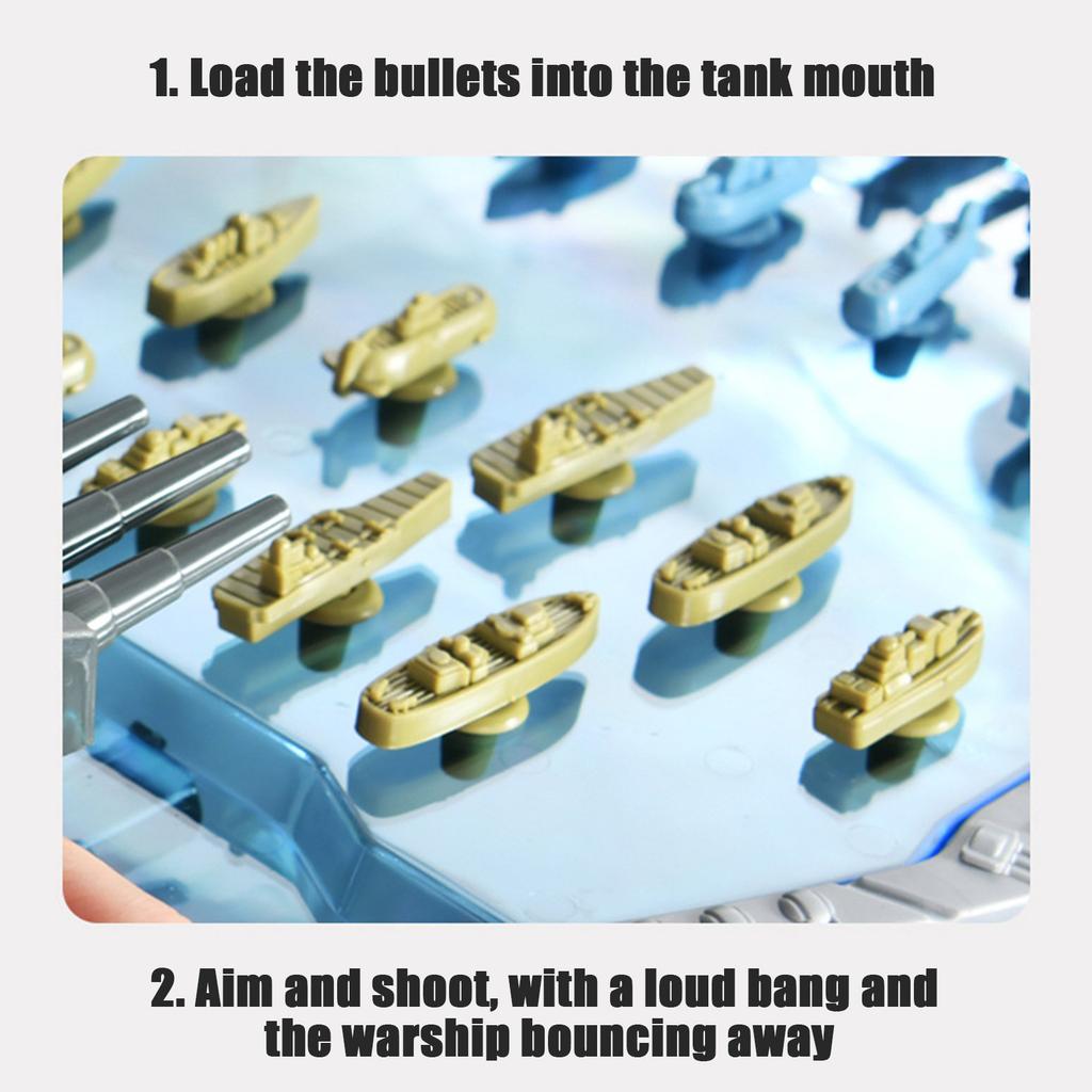 Navy Battleship Game, 2 Player Tabletop Battleship Game, Competitive Game For Kids Over 6 Years Old, Suitable For Home, School
