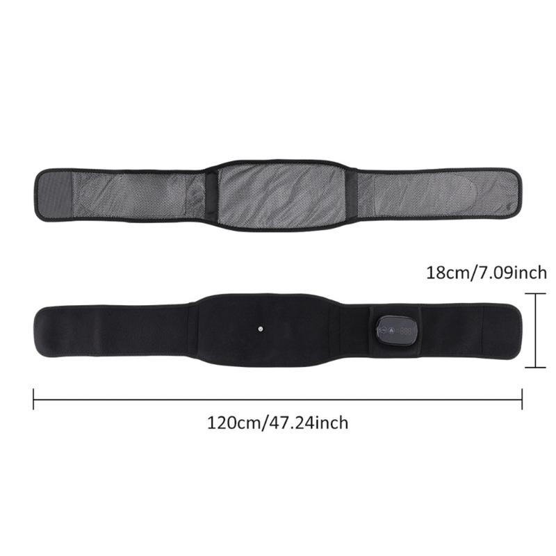 Heated Lumbar Support Belt Heating Pad for Back Pains Relief with Vibrating Massage Rechargeable Battery Comfortable Fit