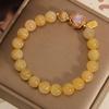 Women's Citrine Stone Bracelet - Ancient Style Gift for Girlfriend or Bestie