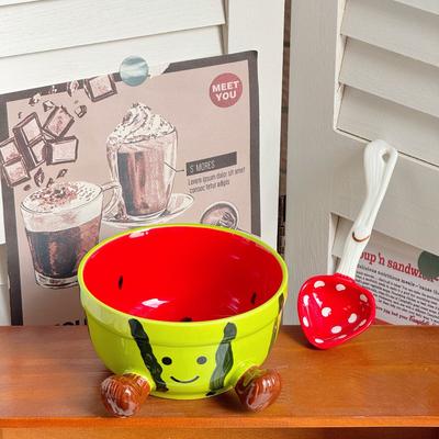 High-value Cute Fat Feet Watermelon Bowl Creative Salad Bowl Fruit Bowl Small Bowl Noodle Bowl Soup Bowl Gift