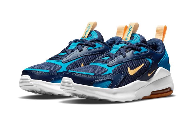 Nike Air Max Bolt Fabric Sports Low top Kids Lifestyle Shoes Blue Apricot Children Aged 3 7 Years Old CW1627-401
