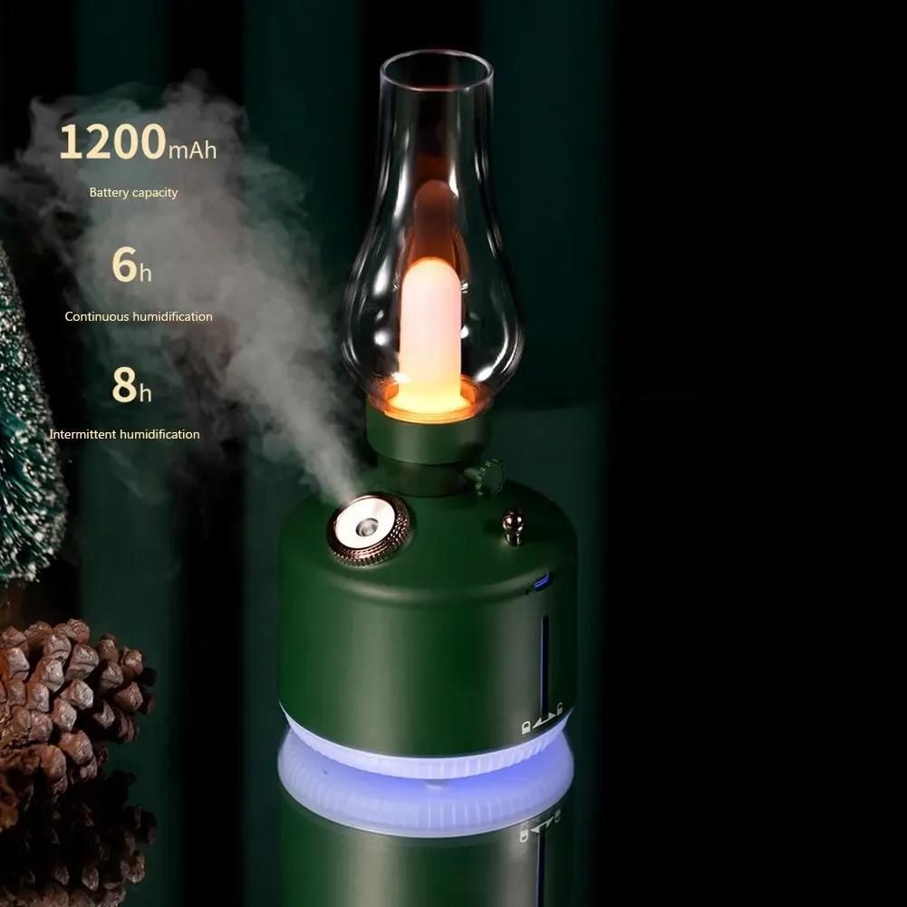 Ätherisches Öl Aroma 7-Farben Lichter Retro Lampe Diffusor Aromatherapie Mehrzweckmaschine Müdigkeit lindern USB Kabelloser Luftbefeuchter