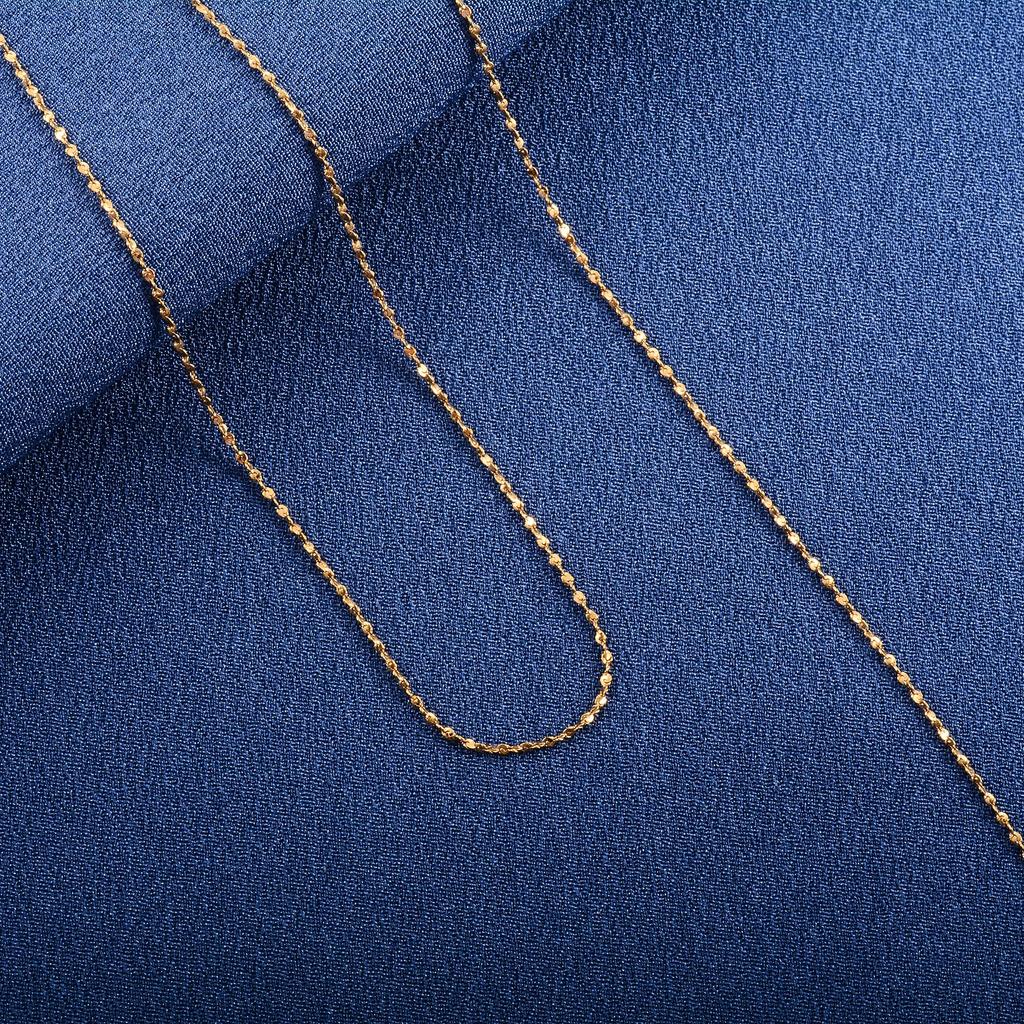 Dainty Women Necklace Glitter Cable Chain Stainless Steel Jewelry Accessories On Neck Collar for Ladies Choker DIY Gift