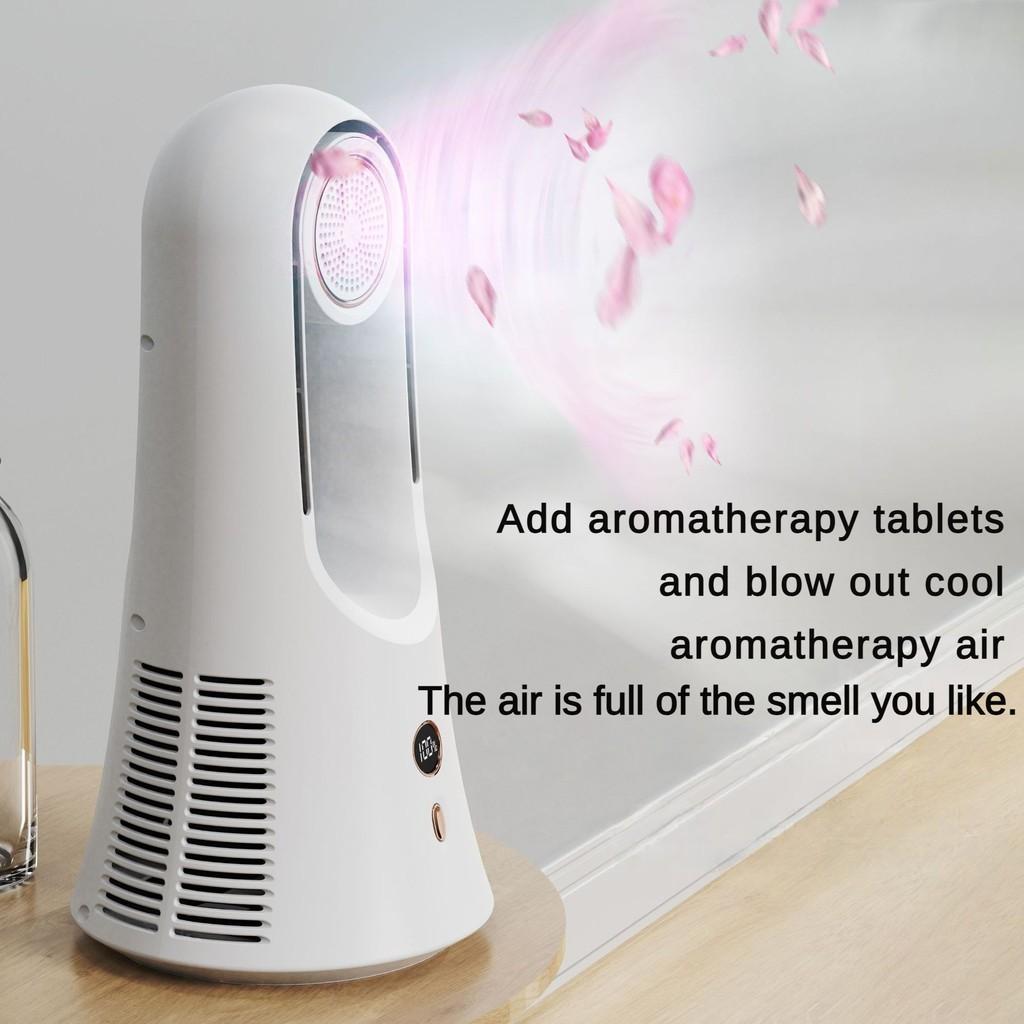 5W White Dormitory Desktop Bladeless Fan Household Aromatherapy Electric Fan Low Noise Operation and Long Endurance Air Conditioning Fan