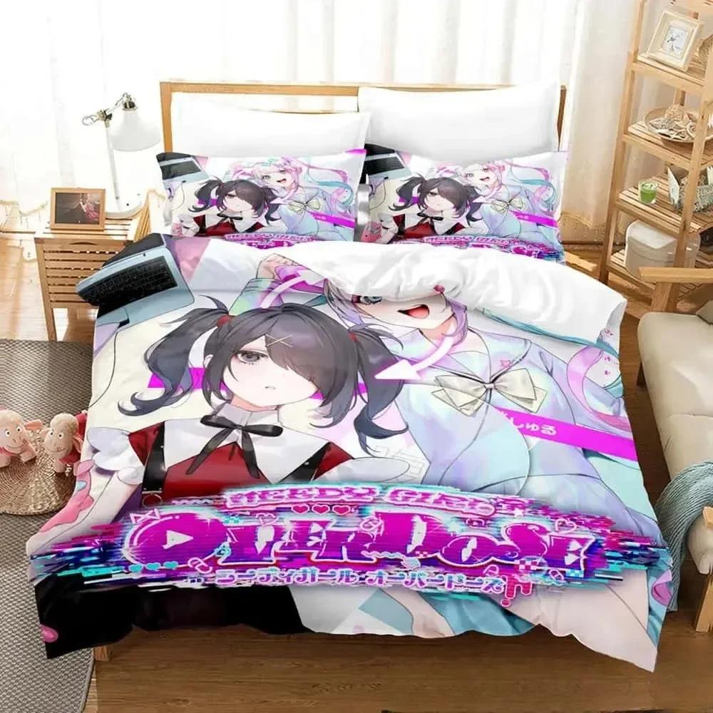 3D Anime Needy Streamer Overload Bedding Set Printed With Pillowcase Bed Duvet Cover Soft Single Double Queen Super King Size
