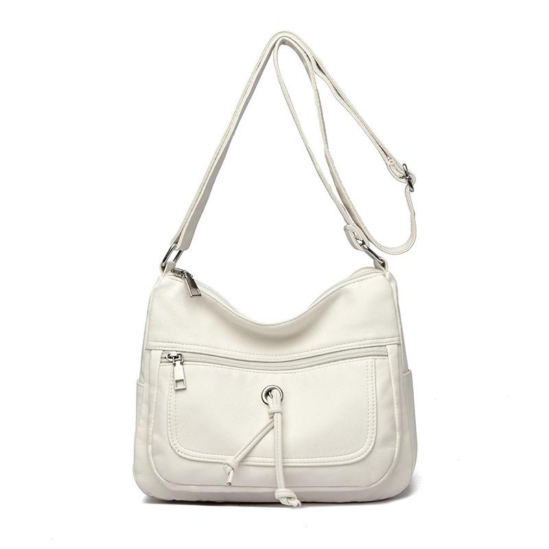 Retro lässige Umhängetasche für Damen, neue weiche Schultertasche mit großem Fassungsvermögen, modische und schlichte Damentasche, Muttertasche