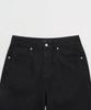 TOFFEE Deep Curved Denim Pants (Black)