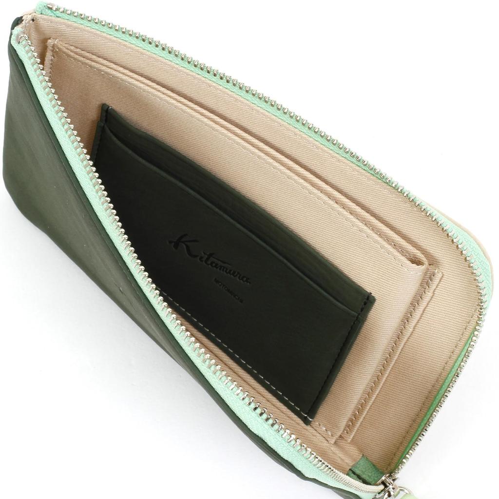 Large Multi Case PH0764 Dark 32501 [Kitamura] Green/Beige [Green]