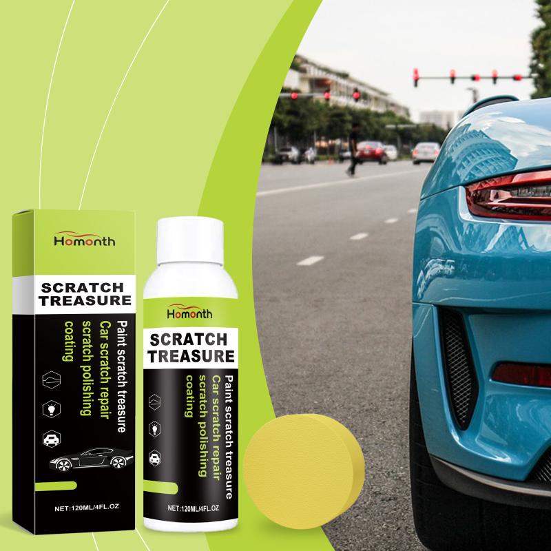 Car Scratch Remover Cream Paint Polish Restorer Remove Light Scratches Oxidation Safe Formula Kit with Applicator Sponge 120ML
