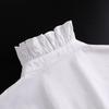 White Lace Lapel Half Shirt V-shaped False Blouse Collar Retro Adjustable Neckline  Female