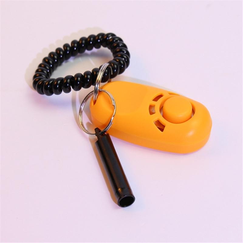 Pet Training Clickers Whistle with Keyring Dog Training Clickers Whistle Combo Perfect for Behavioral Training