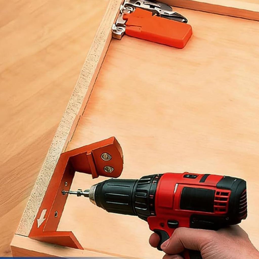 Undermount Drawer Slide Drilling Guide Kit Include Aluminum Alloy Angle Guide 6mm 2.5mm Brad Point Drill Bits Stop